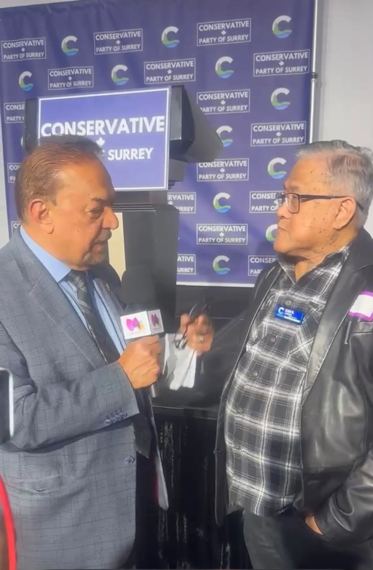 Dan B. Carlos taking part in a community interview during the Surrey campaign
