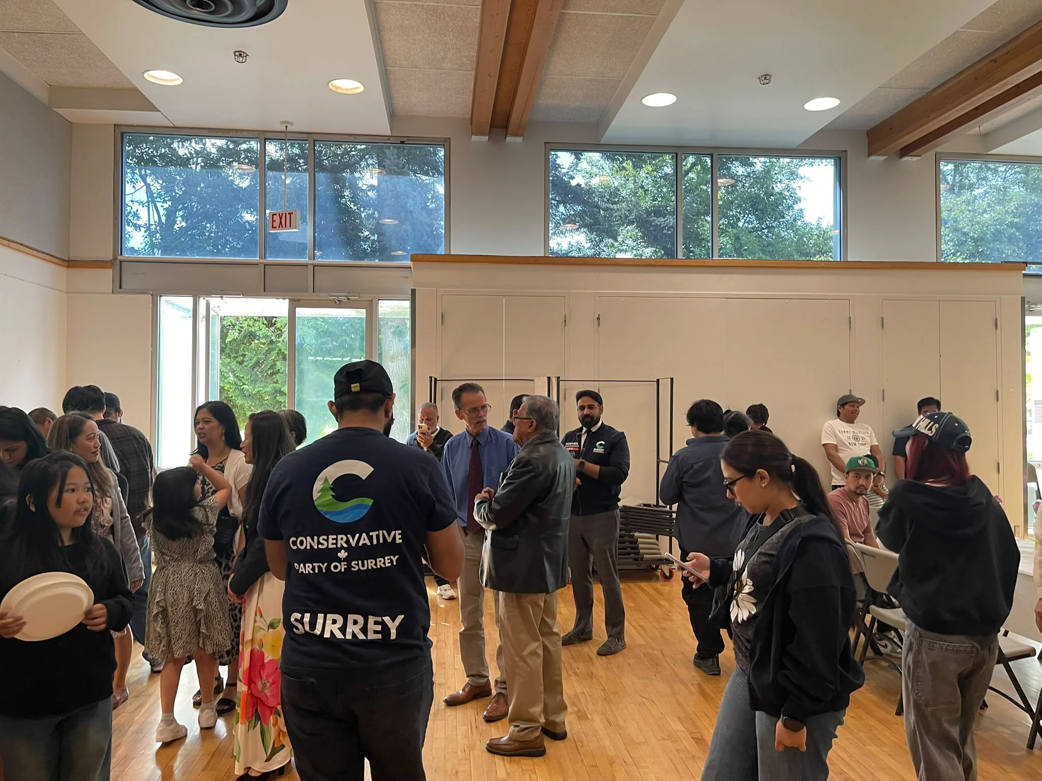 Community members gathered at a Surrey event